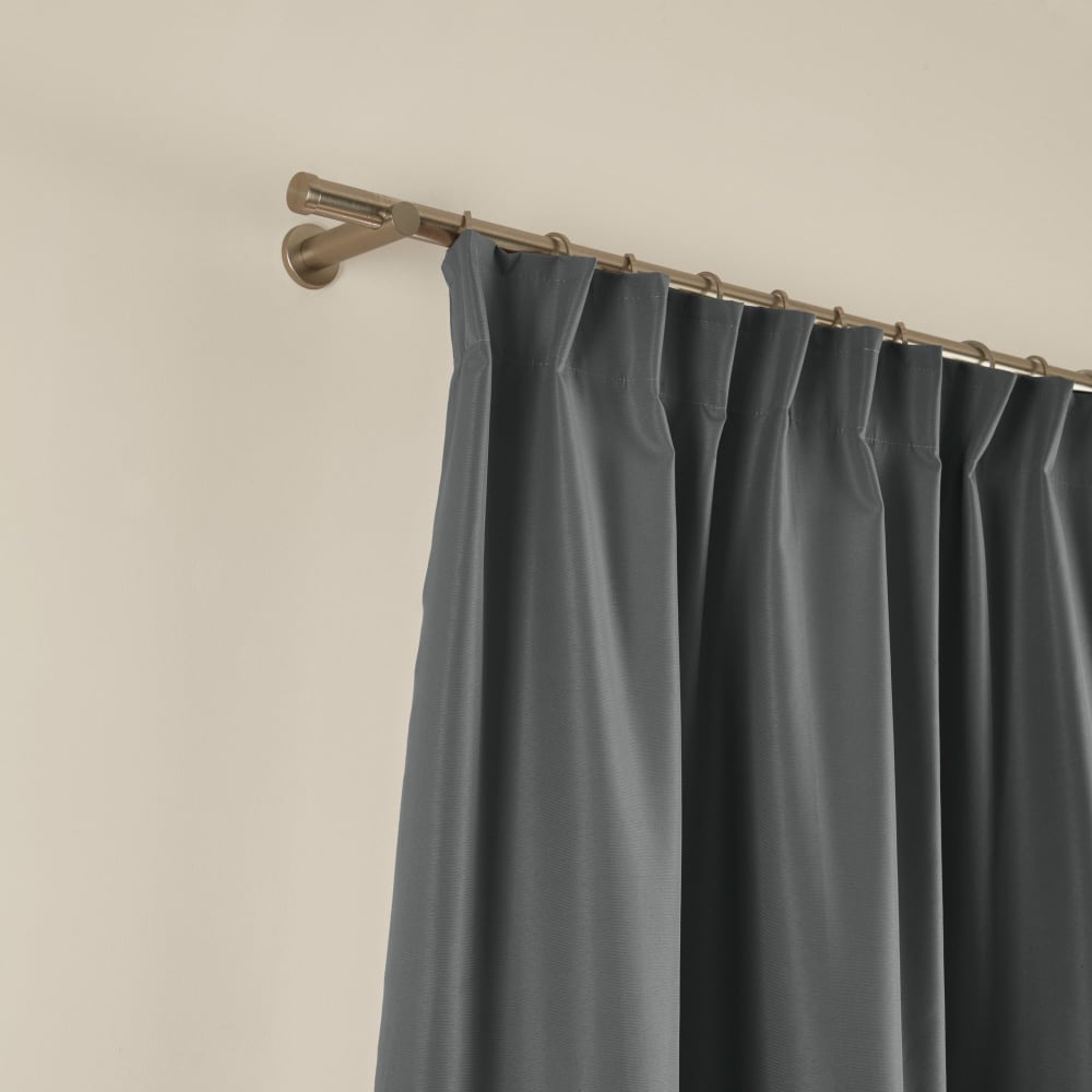 Rideau tissu à enduction pvc, occultant à 100% gris 145x280 cm - Maisons du Monde