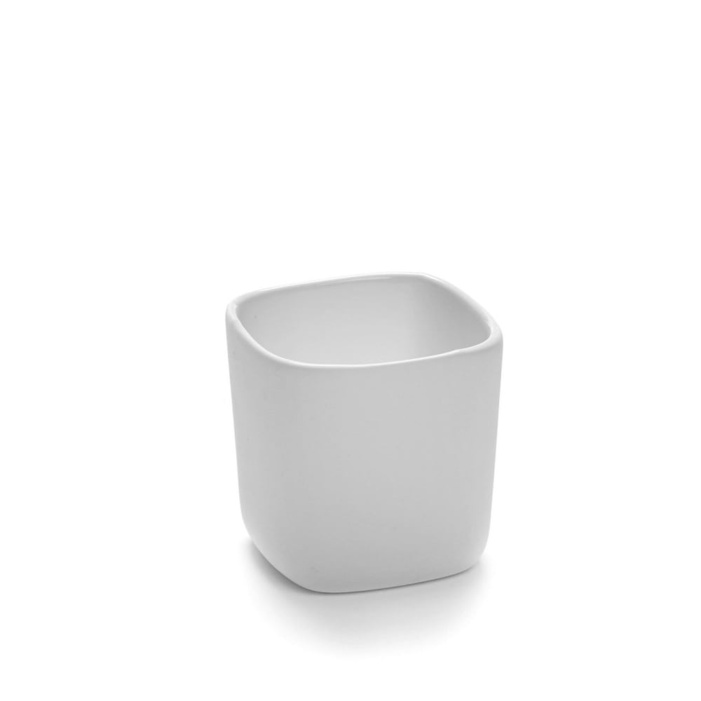 Bol carré en porcelaine blanche 6x6cm H6cm