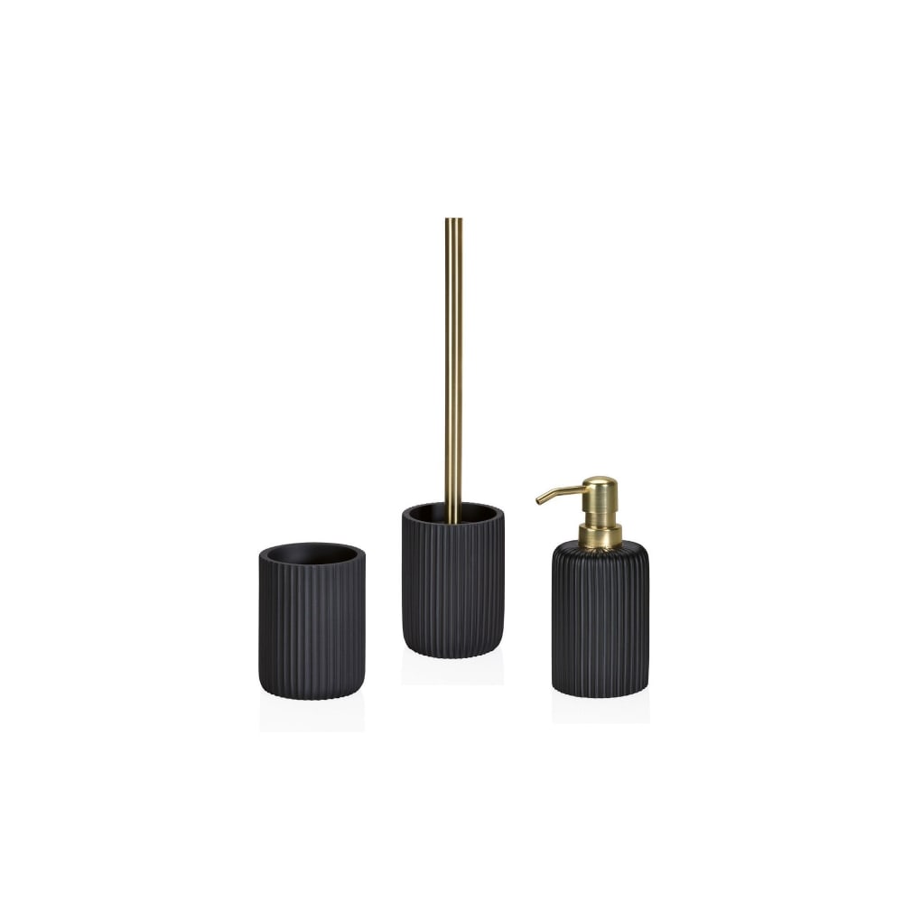 Distributeur de savon en résine noire et ABS doré - Maisons du Monde