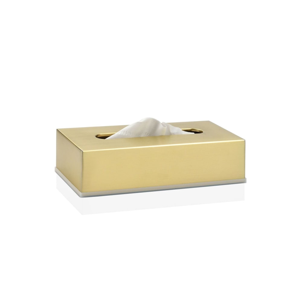Boîte à mouchoirs en acier inoxydable doré 26x12cm - Maisons du Monde