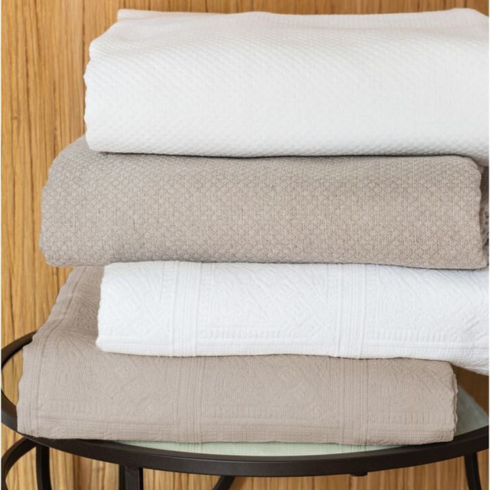 Dessus De Lit en Coton blanc 230x250 cm