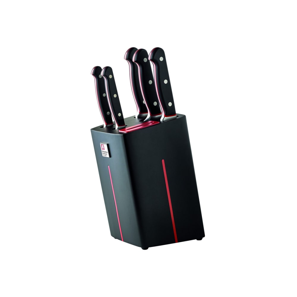 Blocco da 5 pezzi con affilatore in nero - Richardson Sheffield
