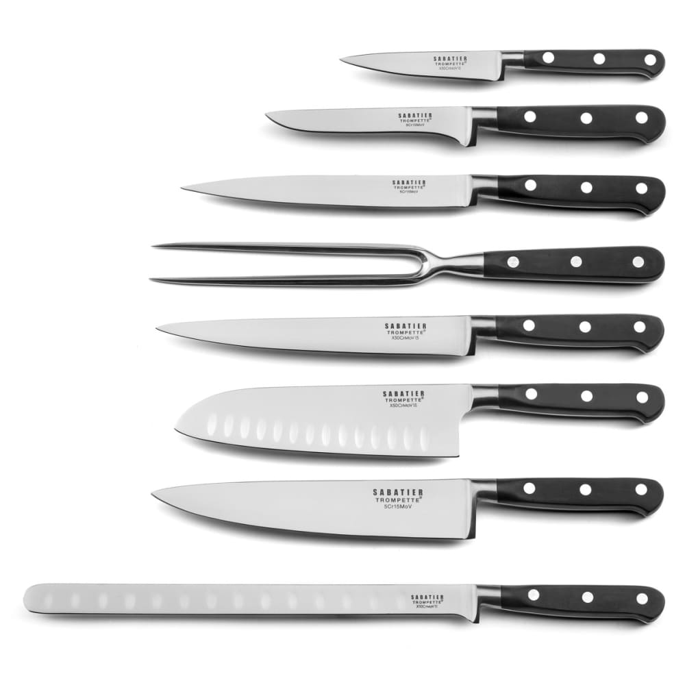 Set di 8 coltelli da cucina in nero - Sabatier Trompette
