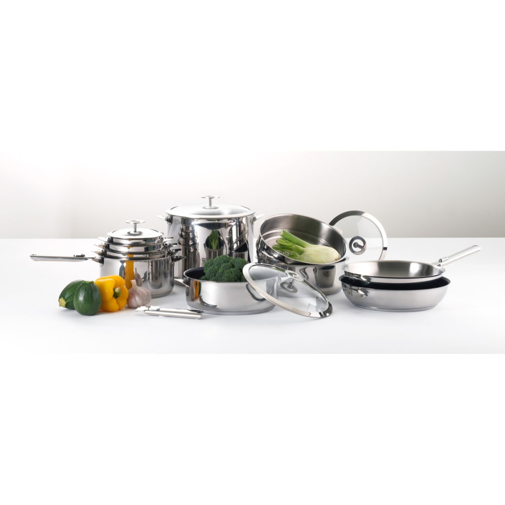 Universel - coppetta in vetro temperato e acciaio inox da 16 cm - Vetro