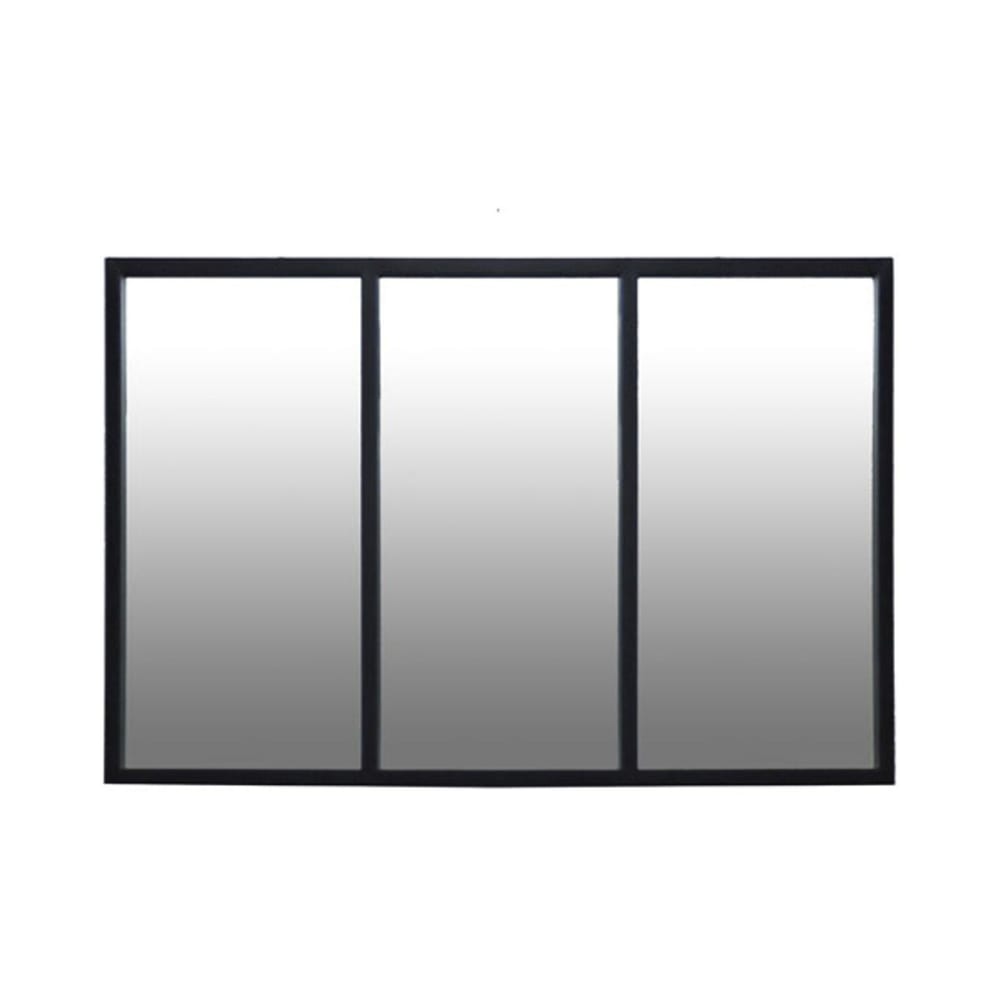 Miroir atelier verrière en métal noir 60x90
