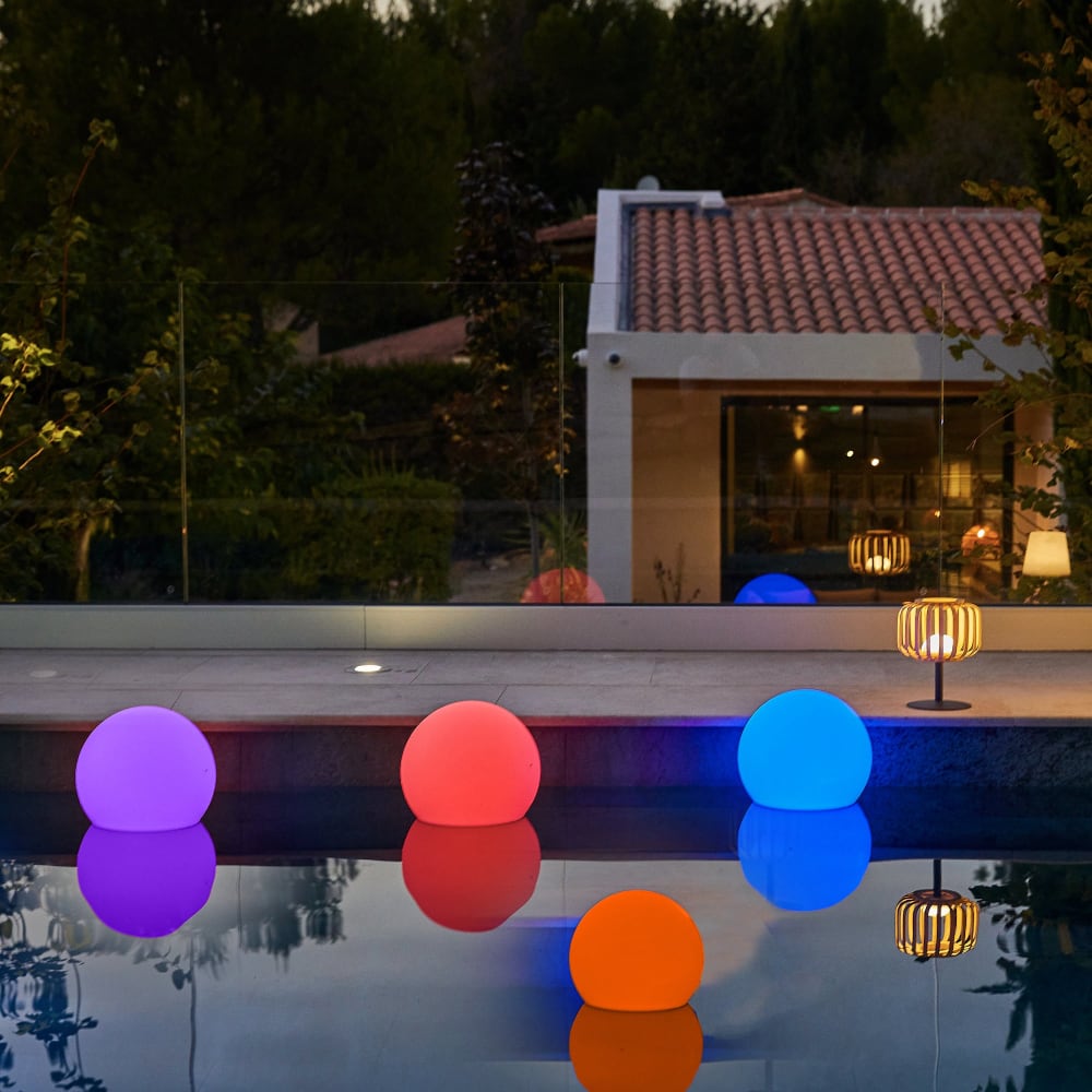 Palla luminosa senza fili multicolore d40cm - Modello Contemporaneo - Multicolore - PE - Polietilene