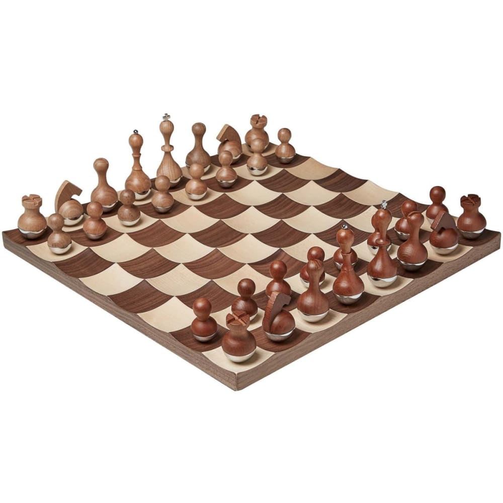 Umbra Echiquier culbuto en bois couleur noyer style contemporain Marron