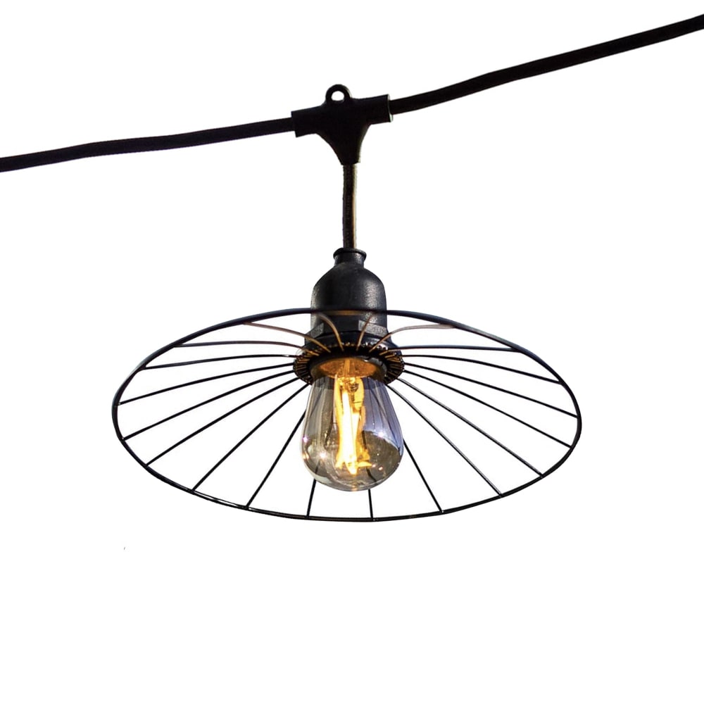 Guirlande fil métal Acier Noir 6M 10xE27