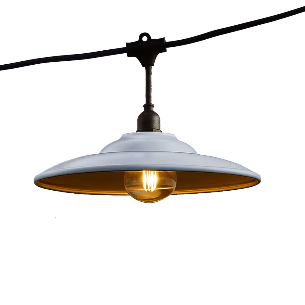 Guirlande chapeau acier Acier Gris 6M 10xE27