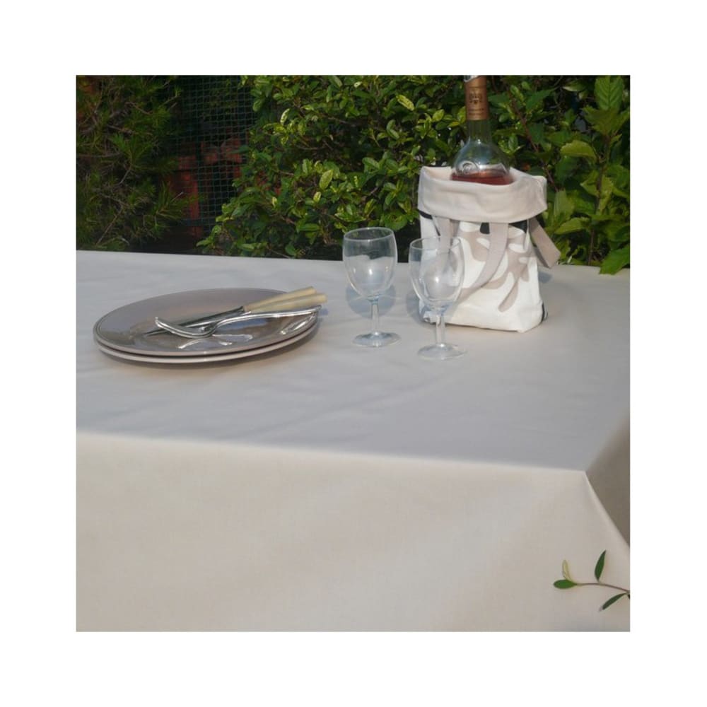 Nappe enduite beige ovale 160 x 240 cm - Maisons du Monde