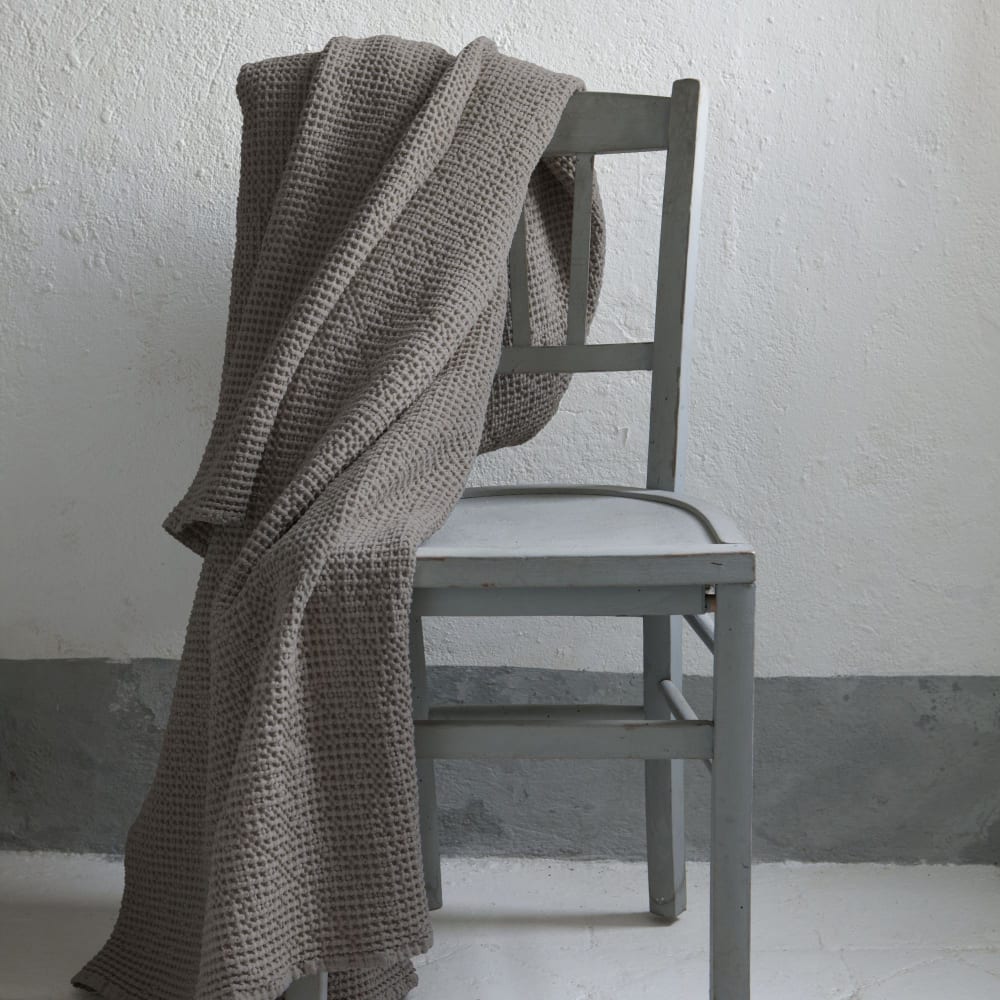 MAIA - Dessus de lit en tissu beige 140x200