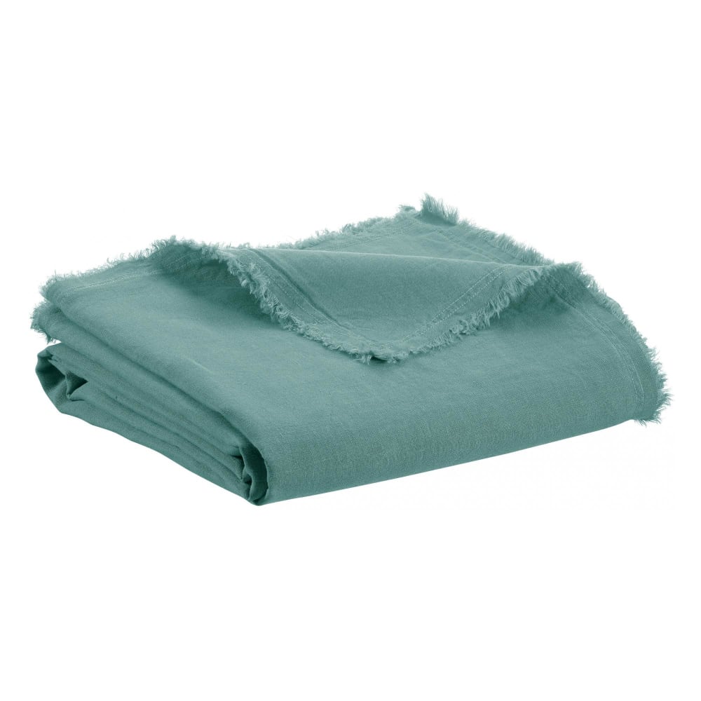 Plaid Nomade en lin prusse 130 x 180 cm