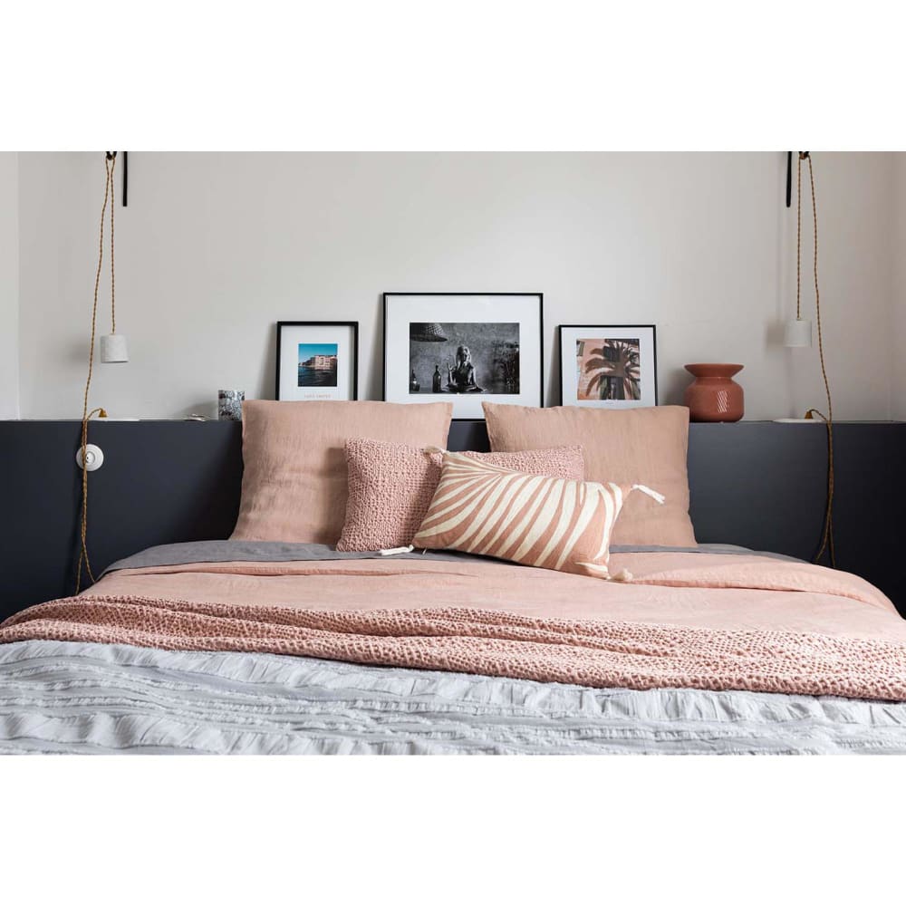 Housse de couette stonewashed en lin aubepine 140 x 200 cm — vue 3