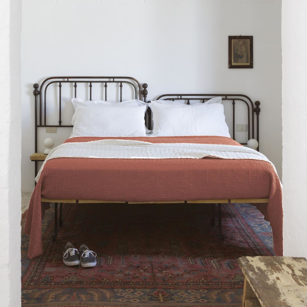 Jeté en coton blush 240 x 260 cm - Maisons du Monde
