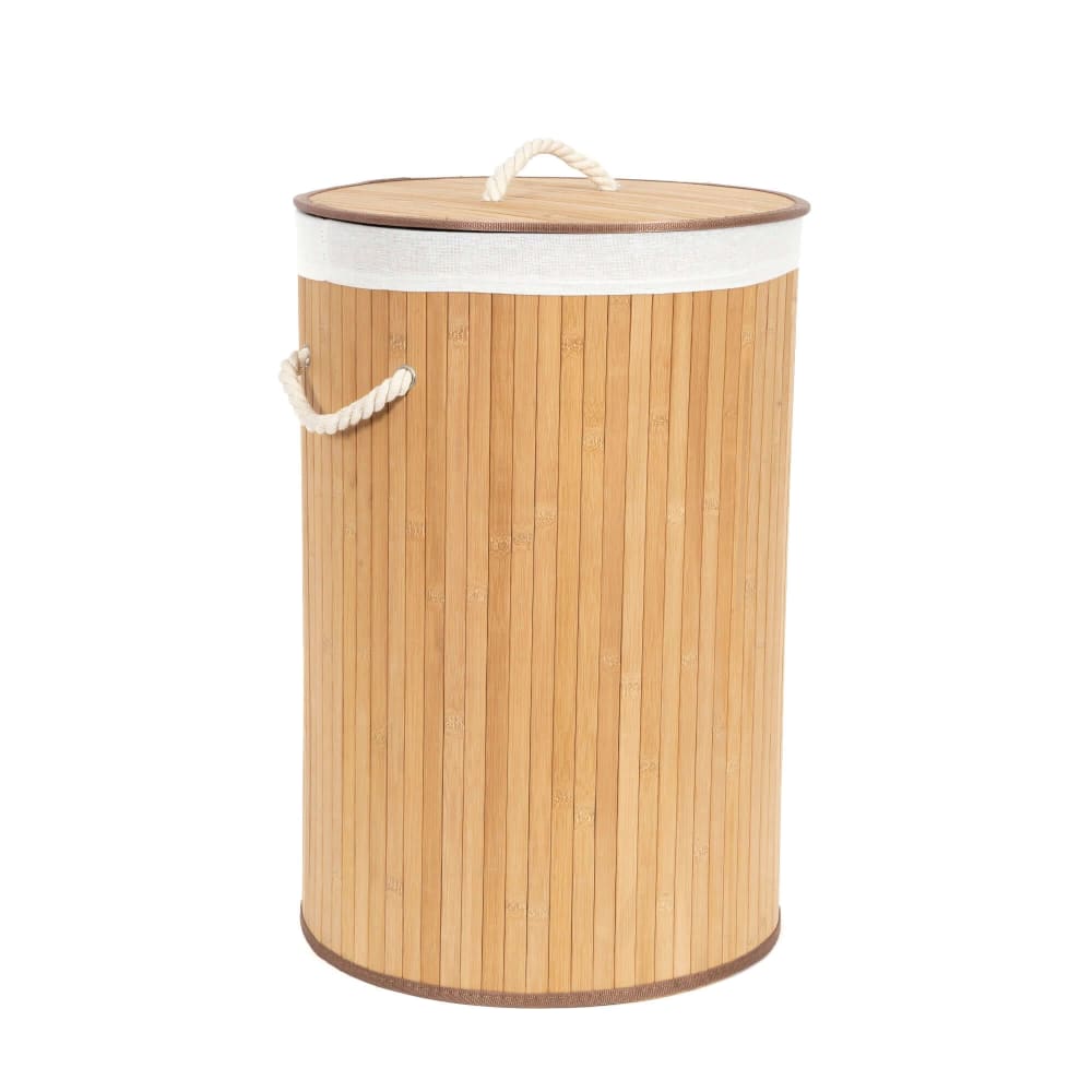 Compactor Panier à linge en lattes de bambou H60cm Beige