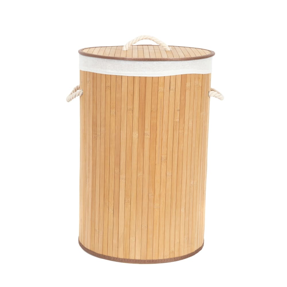 Panier à linge en lattes de bambou H60cm - Maisons du Monde