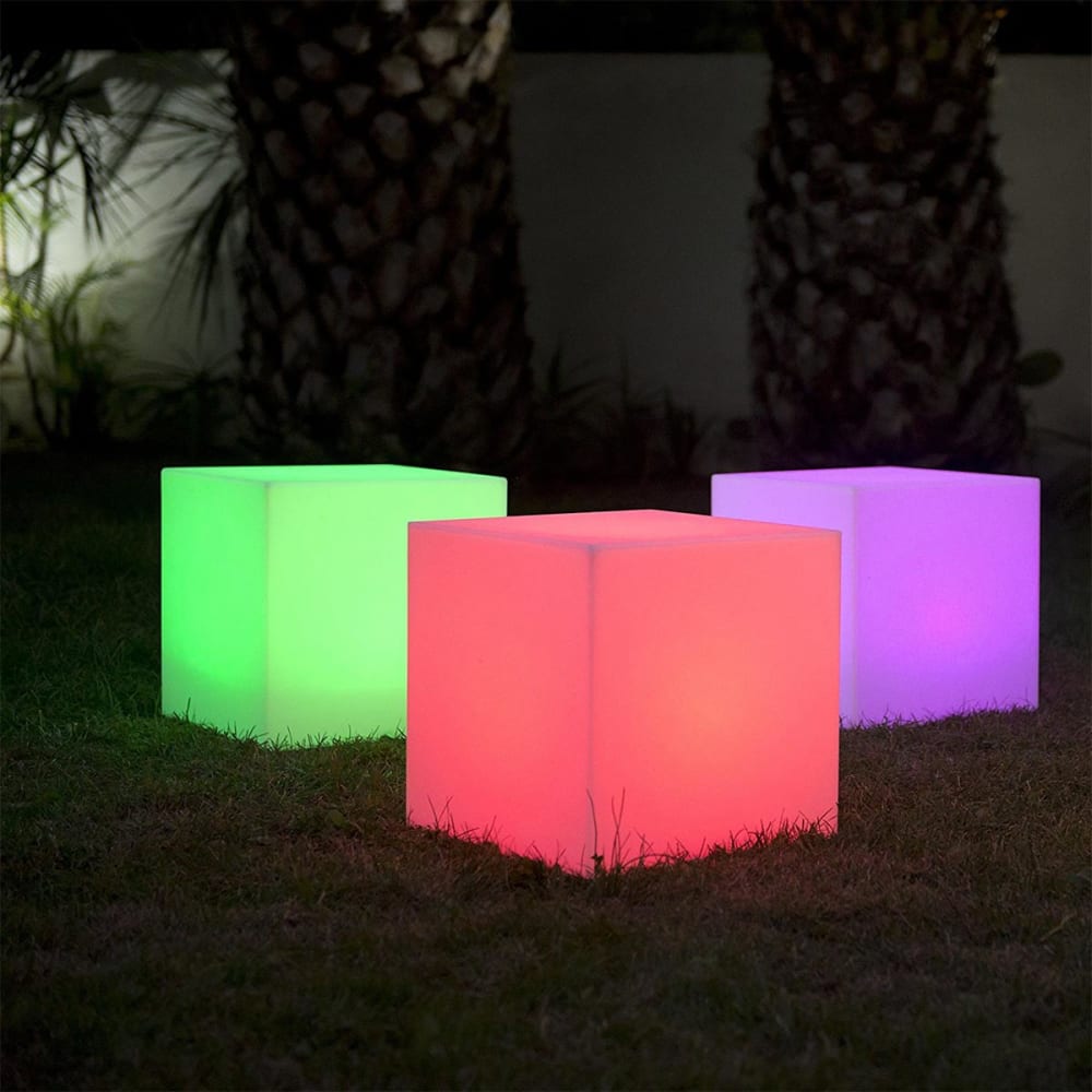 Cubo de luz inalámbrico rgb multicolor h40cm