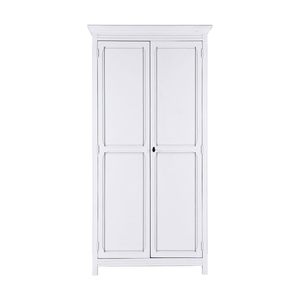Armadio rustico in legno di pino grigio chiaro 2 ante - LEGNO