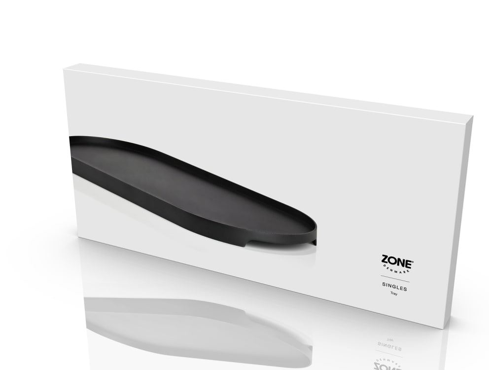 Plateau ovale en métal noir 35x16cm - Maisons du Monde