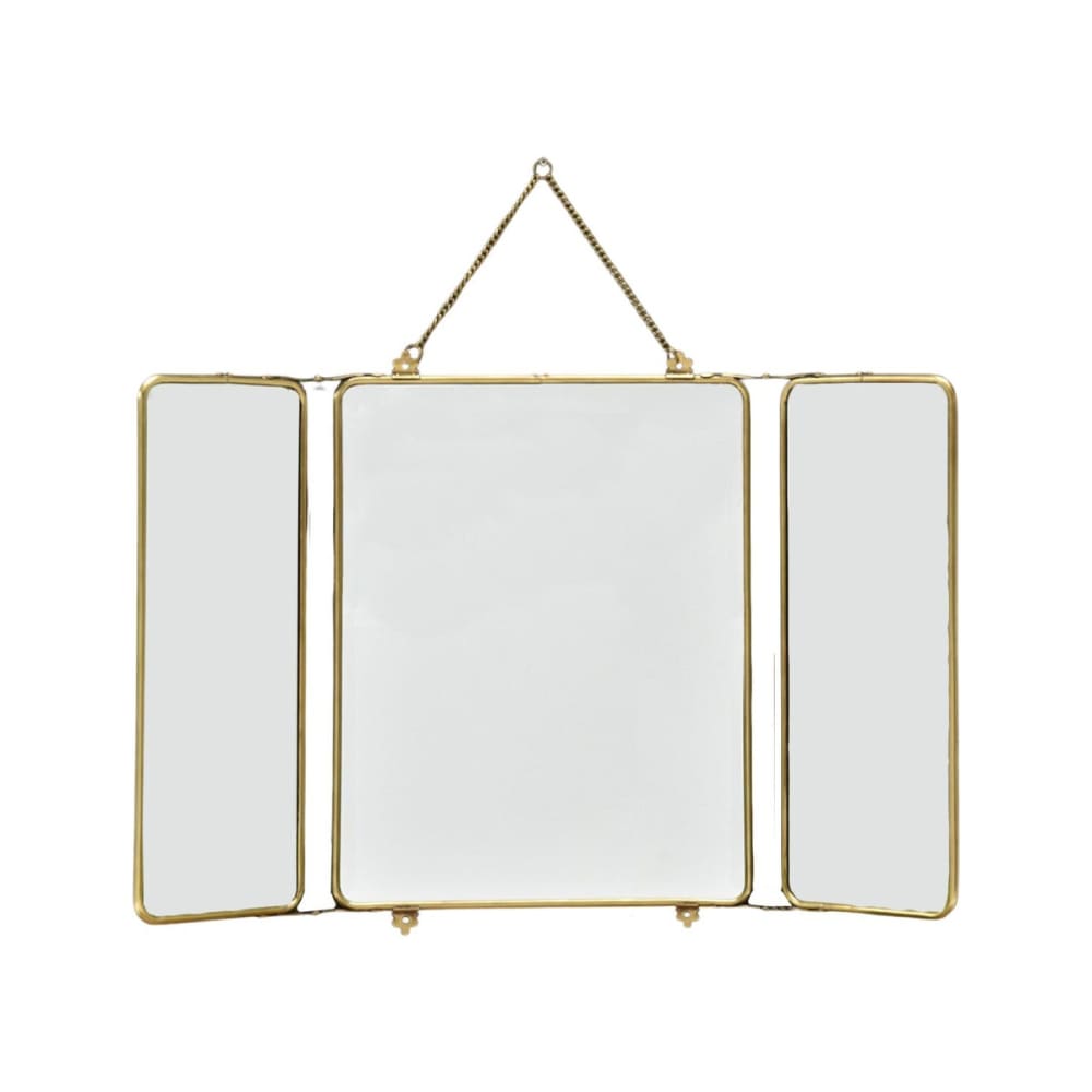 Miroir de barbier 3 faces or 56x87