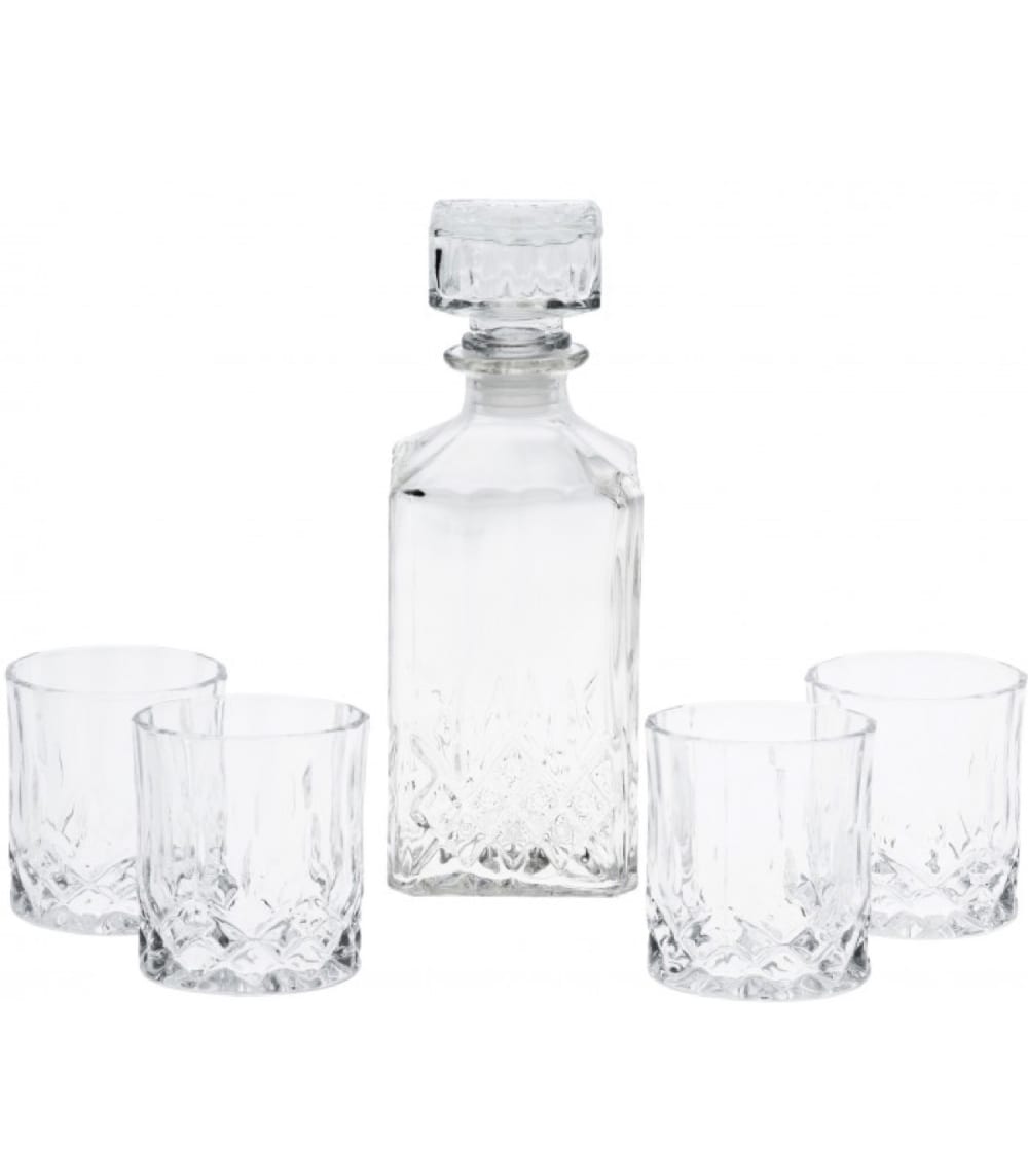 Carafe à whisky 900ml et 4 verres