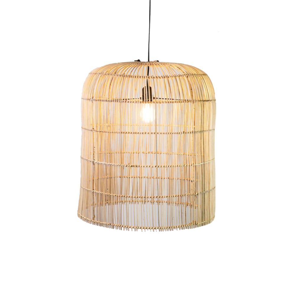 Suspension cylindrique en rotin 35x50 — vue 4