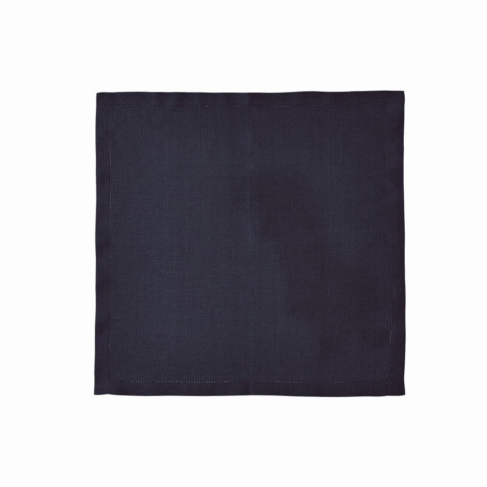 ALEXANDRE TURPAULT Serviette de table en lin bleu 45x45