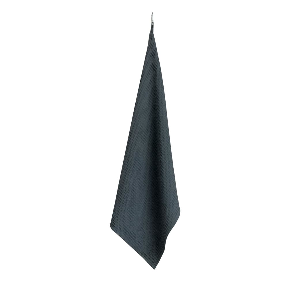 Torchon nid d'abeille uni  en coton ombre 50 x 70 cm