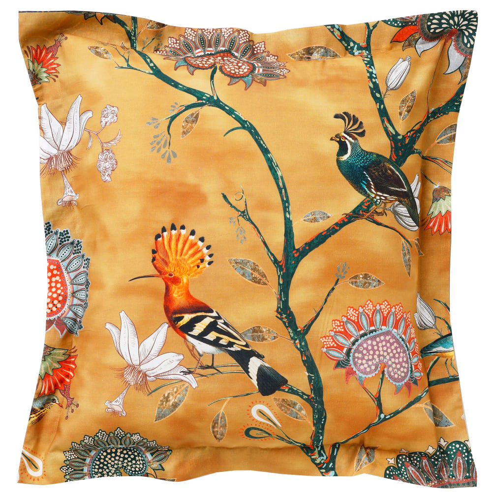 Taie volant en coton multicolore 50x70cm