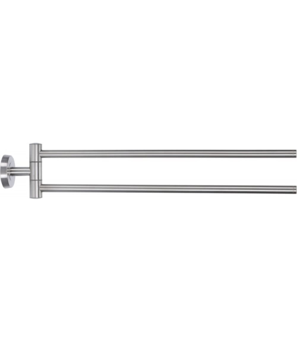 Porte-serviettes mural en inox 2 bras Porte-serviettes mural en inox 2 bras