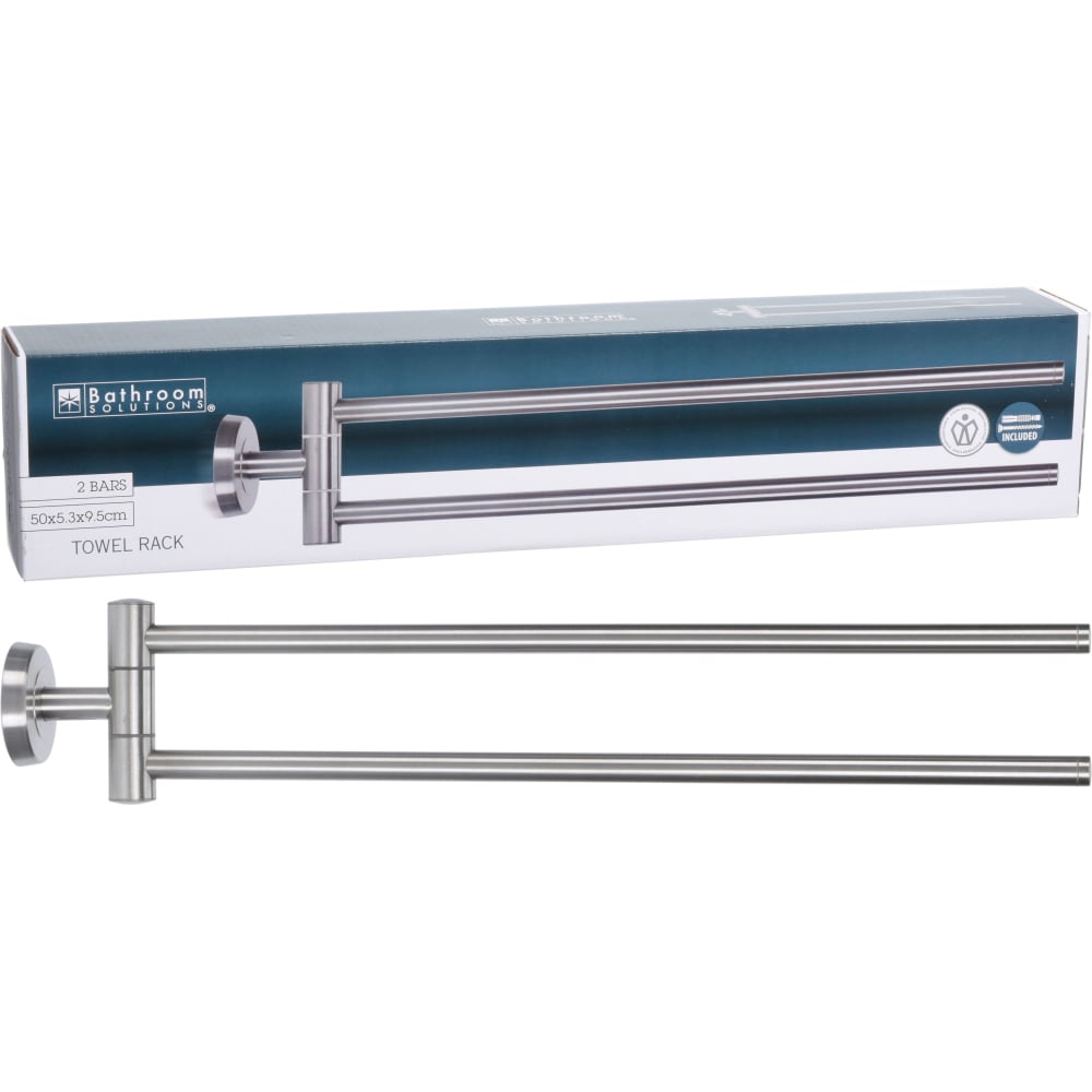 Porte-serviettes mural en inox 2 bras - Maisons du Monde