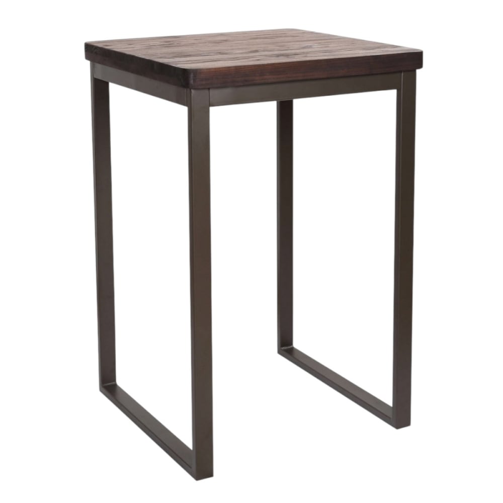 Mathi Design Stehimbiss 70 cm Stahl/Massivholz style industrial Braun