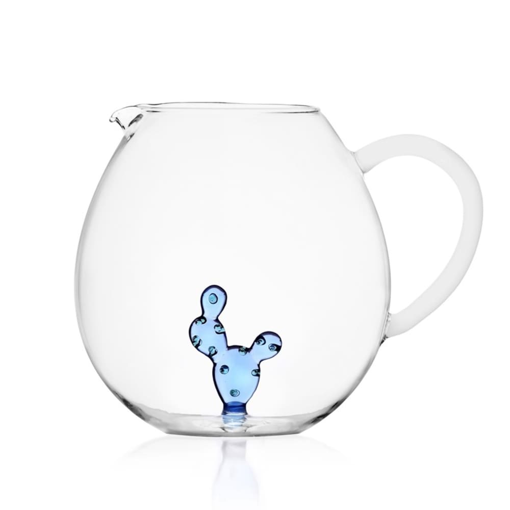 Ichendorf Milano Carafe en verre cactus bleu