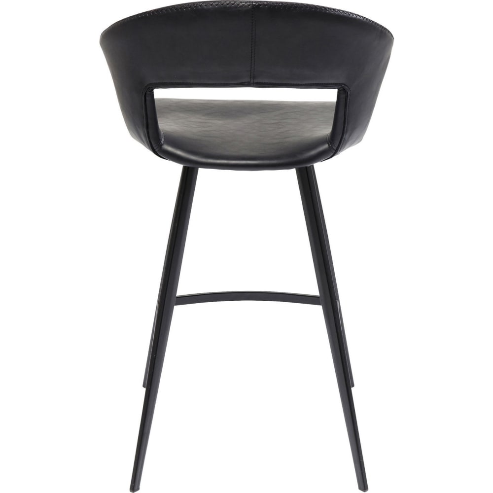 Tabouret de bar noir et acier - Maisons du Monde