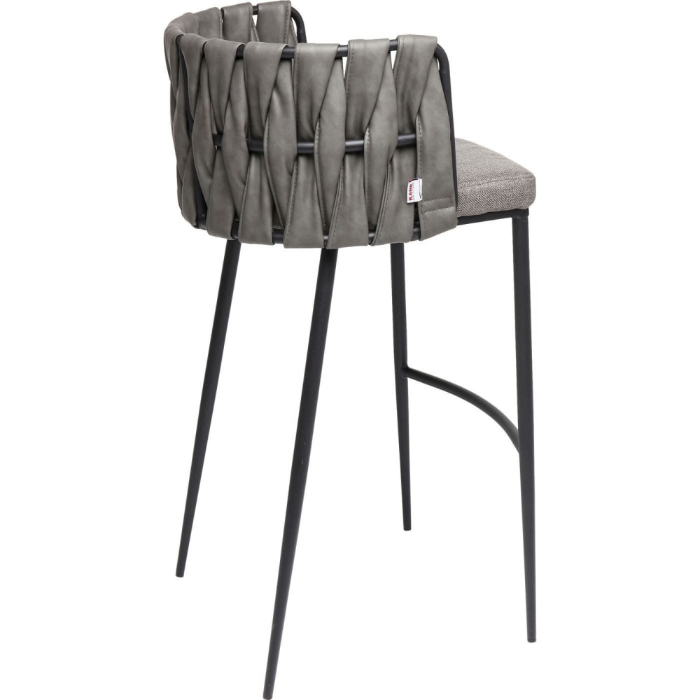 Tabouret de bar gris et acier
