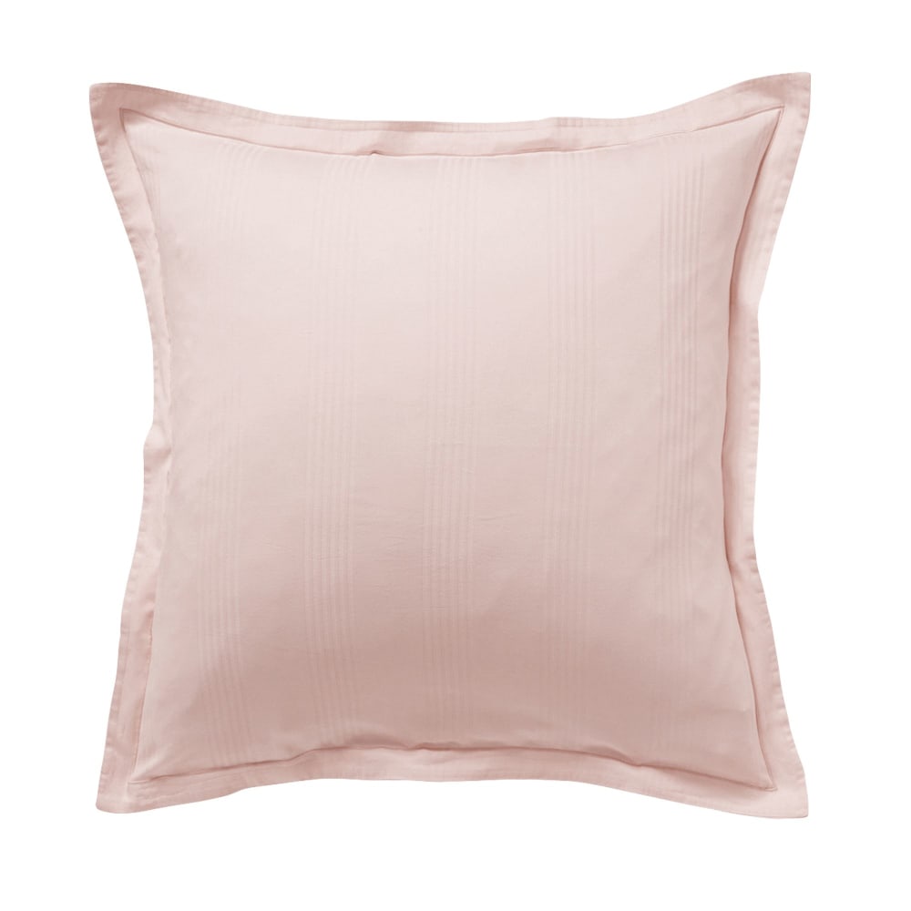 Taie volant en coton rose nude 63x63cm — vue 3