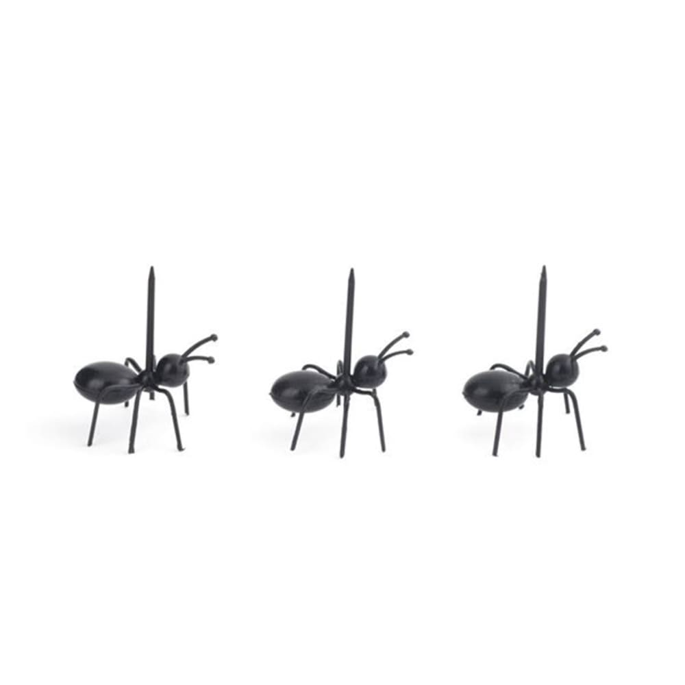 KIKKERLAND Pour un apéro rigolo ! Set de 20 piques apéritives fourmis qui, cette fois, trvailleront pour vous. Set de 20 pièces Matière : plastique