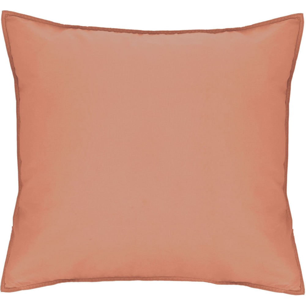 Home collection Taie d'oreiller coton terracotta 50x70 cm style classique chic Marron Certifié Oeko-Tex