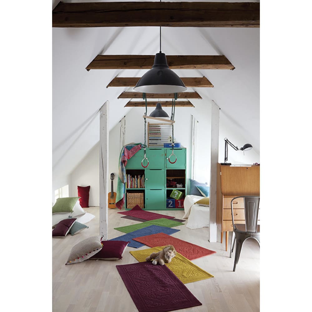 Tapis de bain en coton neige 70 x 140 cm — vue 4