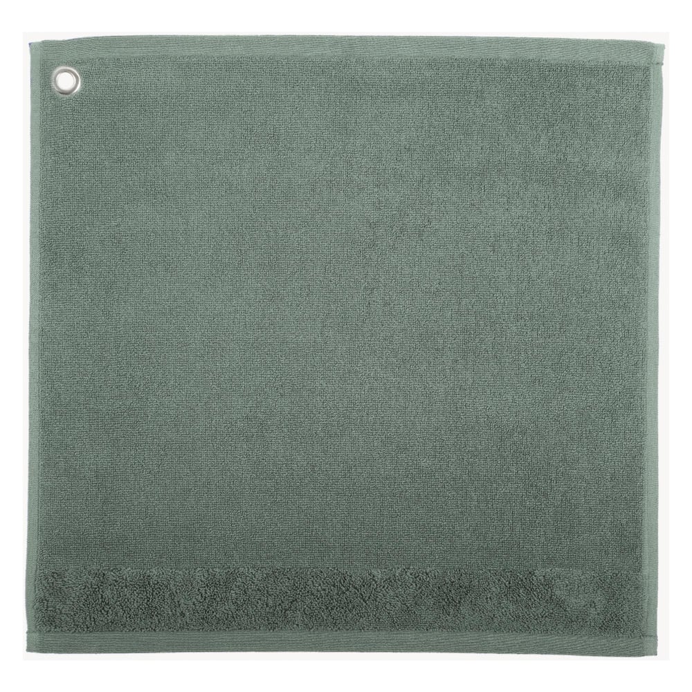 Essuie-mains Oeillet  en coton vert de gris 50 x 50 cm