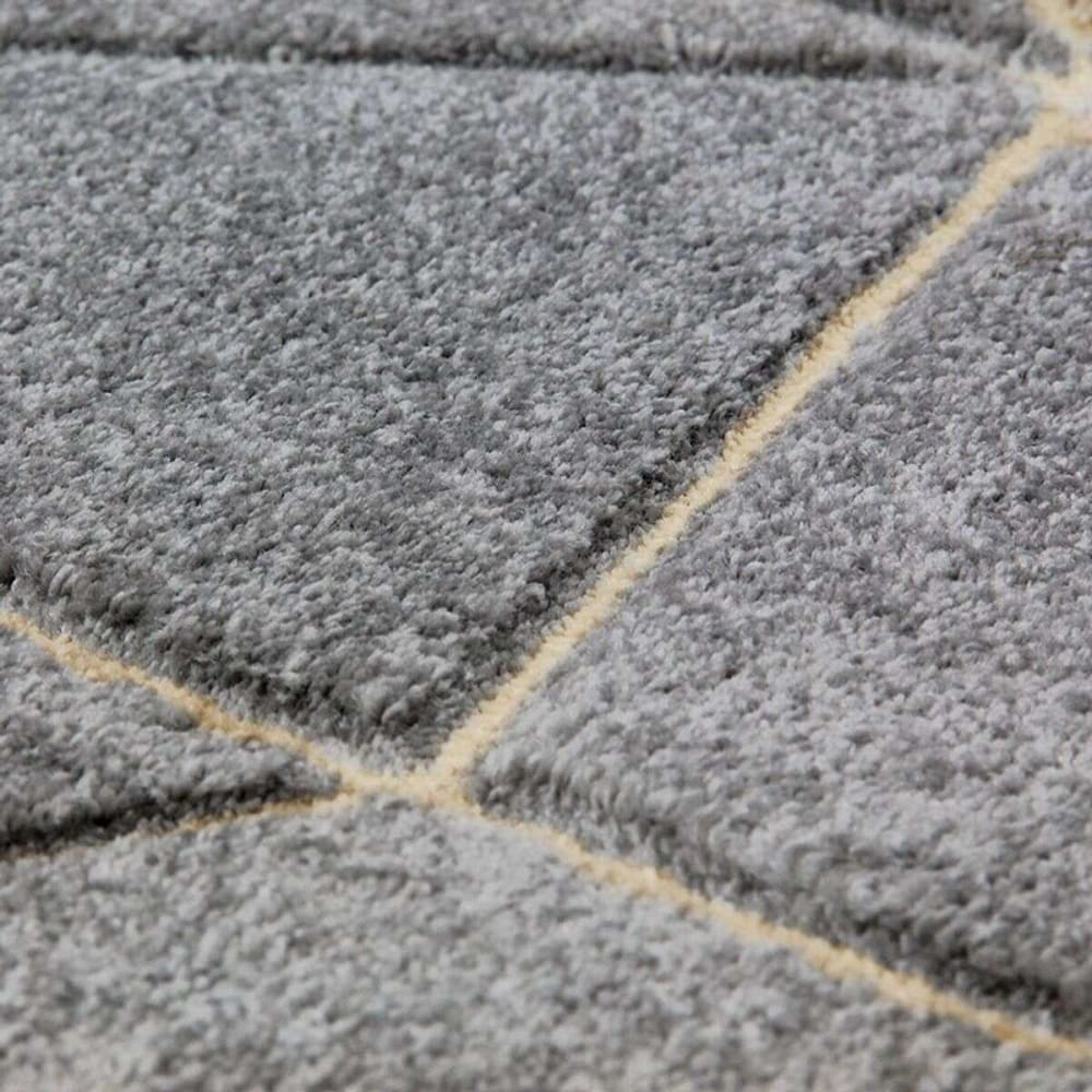 Tapis à motifs géométriques gris 133x190 — vue 4