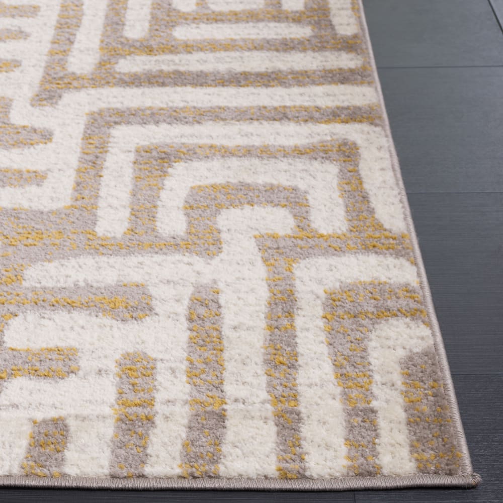 Tapis abstrait moderne en polypropylène blanc/violet, 122 x 183 cm — vue 4