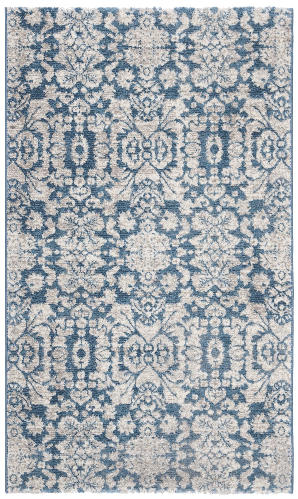 Alfombra tradicional de polipropileno azul/beige, 122 x 170 cm - Maisons du Monde