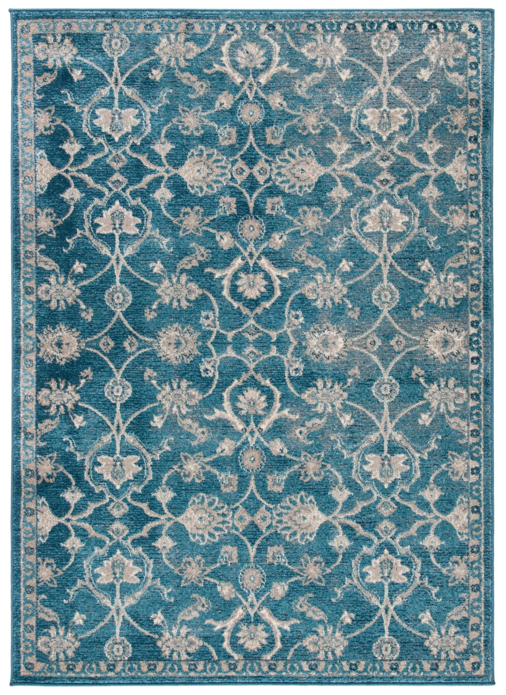 Tapis traditionnel en polypropylène bleu/beige, 122 x 170 cm
