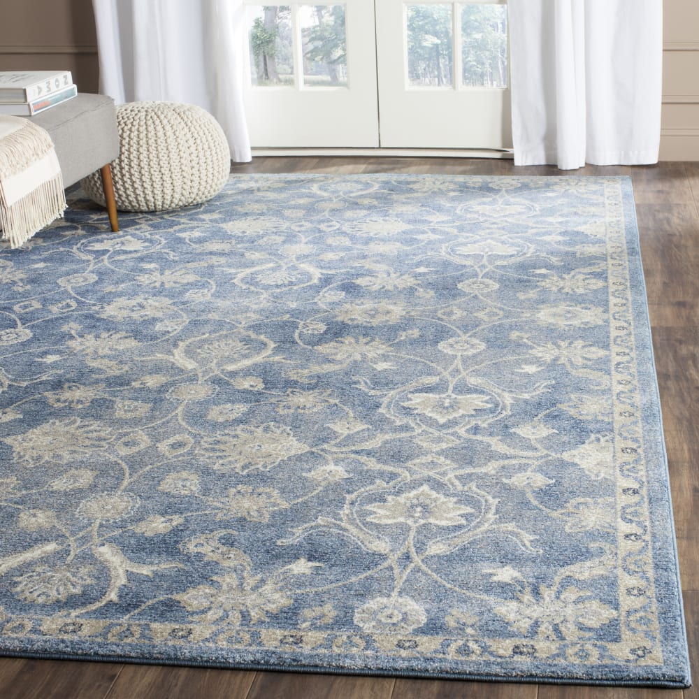 Tapis traditionnel en polypropylène bleu/beige, 122 x 170 cm — vue 3