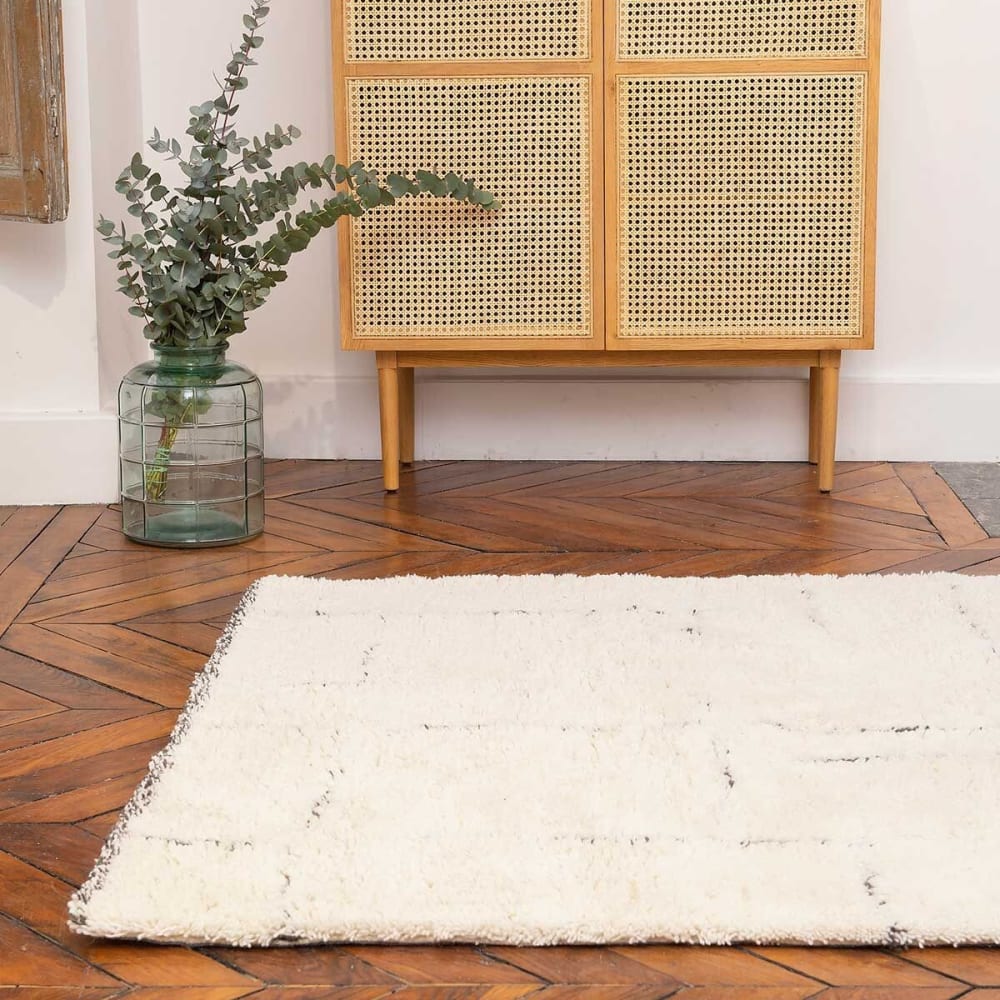 Alfombra berebere de lana beige 140x200 - Maisons du Monde