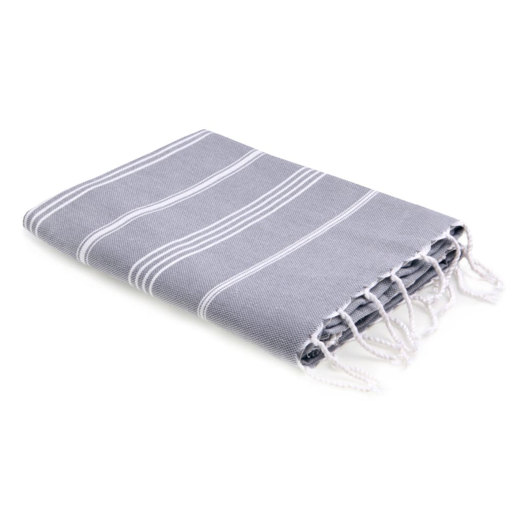 Fouta paréo coton 100x200 gris moyen