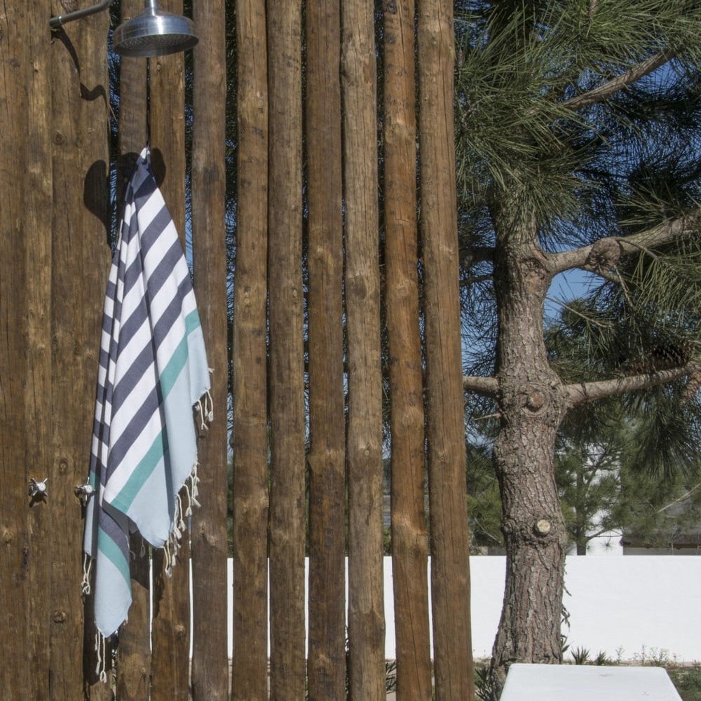 Fouta coton 100x200 bleu jean - Maisons du Monde