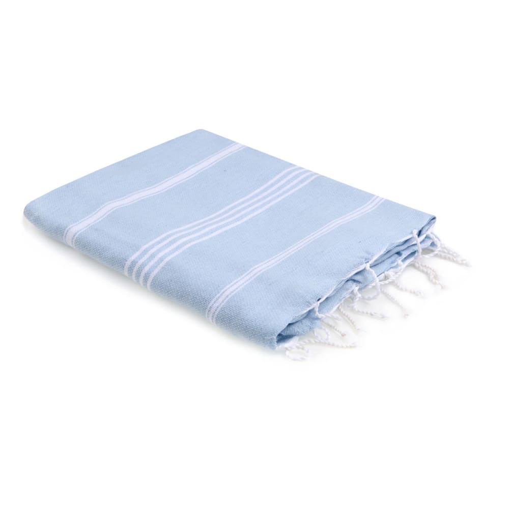 Fouta paréo coton 100x200 bleu pâle