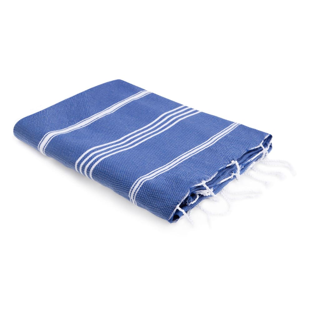 Fouta paréo coton 100x200 bleu grec